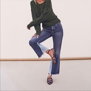 Pilcro and the Letterpress two tone jeans